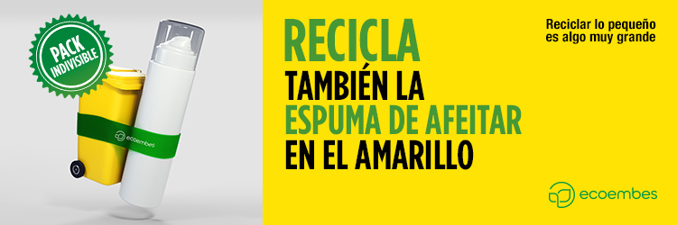 Recicla la espuma de afeitar en el amarillo