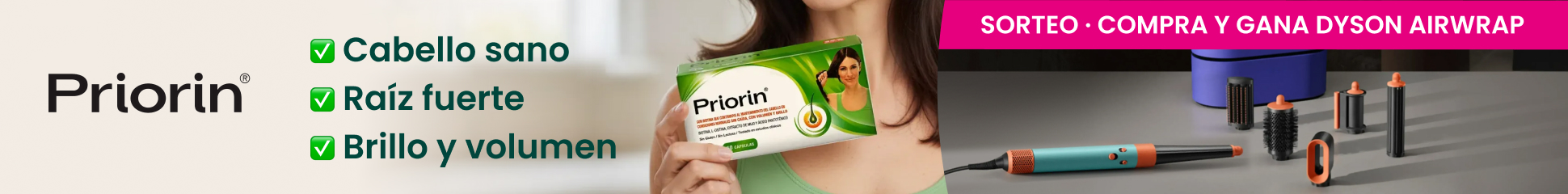 Compra Priorin y gana una Dyson